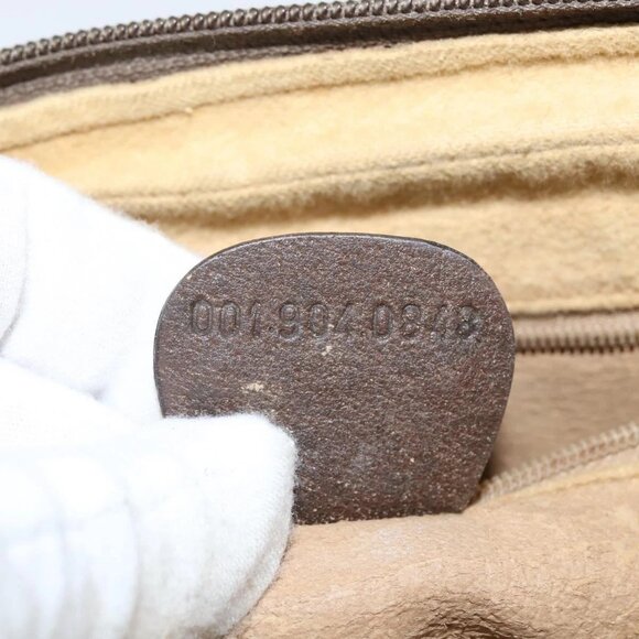 GUCCI GG Supreme Web Sherry Line Shoulder Bag PVC Beige Red Auth - Picture 12 of 15